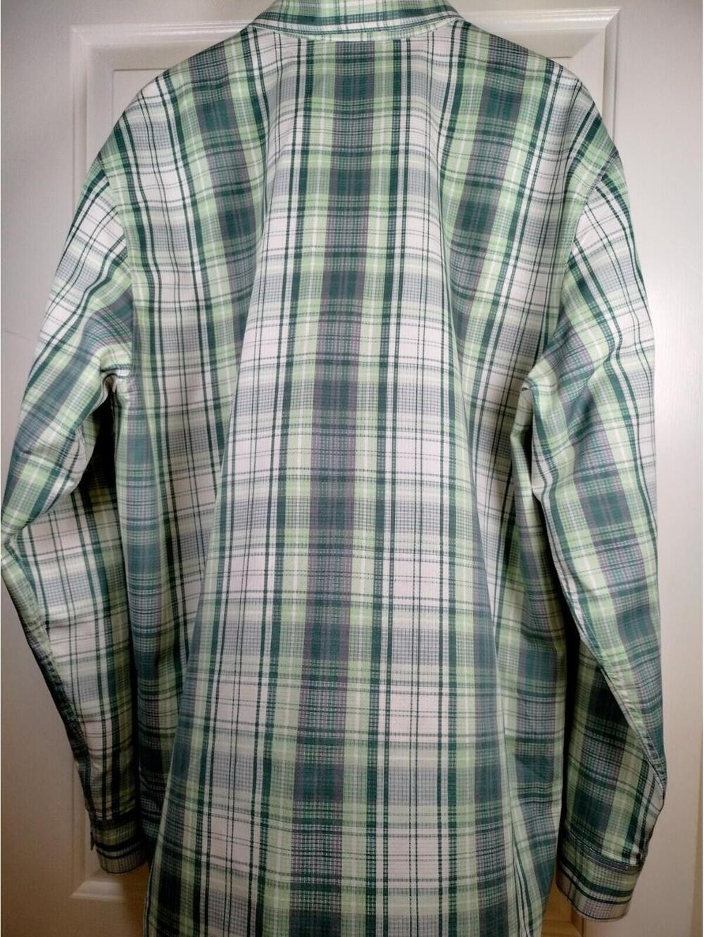 Harley-Davidson Men's XL Plaid Button-Down Shirt - Green/Grey Ripstop - Picture 7 of 13